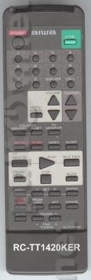 RC-TT1420KER пульт для видеомагнитофона Aiwa HV-XC800 и др.