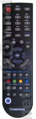 E16B389A (модель #0119) пульт для телевизора с DVD CHANGHONG