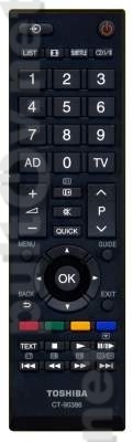 CT-90386 оригинальный пульт для телевизора TOSHIBA 32RL838G