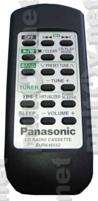 EUR646552 пульт для магнитолы Panasonic RX-DS28EK