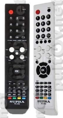 RC3db чёрный, SUPRA RC3dw белый,SUPRA RC21dw белый, FUSION RC6db пульт для телевизора SUPRA со встроенным DVD